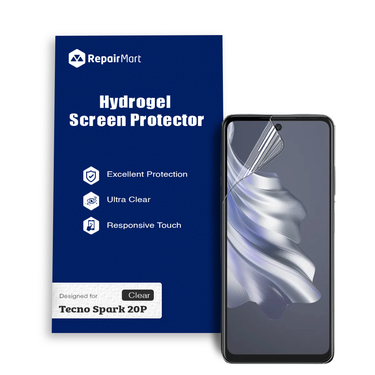 Tecno Spark 20P Compatible Premium Hydrogel Screen Protector With Full Coverage Ultra HD